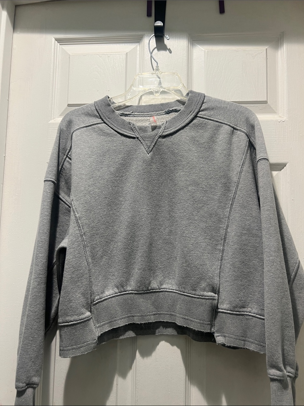 FP Movement by Free People Gray Washed Cropped Crew Sweatshirt - Picture 4 of 11